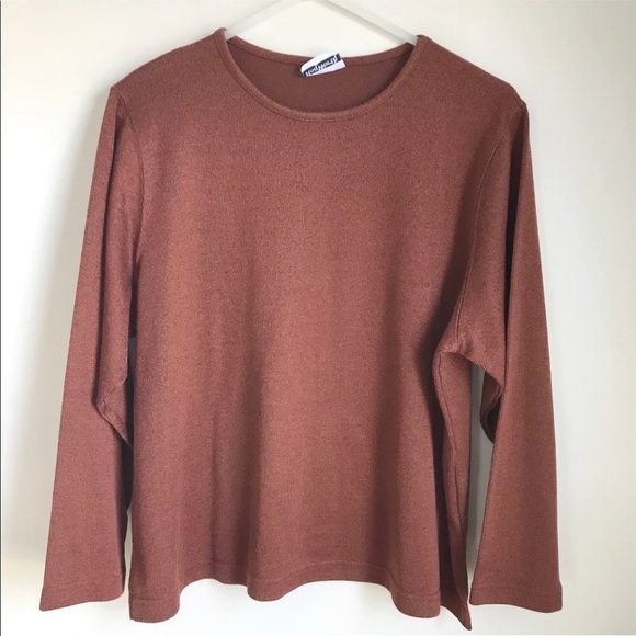 Vintage Bon Worth Rust Flat Metallic Shirt - Picture 3 of 7